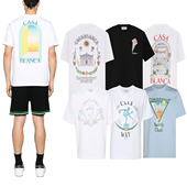 美式 潮牌嘻哈Casablanca度假风卡萨布兰卡短袖 T恤纯棉280G上衣男