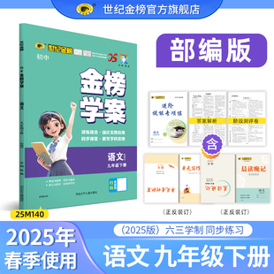 九9年级下册 语文 初中金榜学案初三下学期教材同步训练课时随堂练习单元 综合检测试卷晨读晚记单元 世纪金榜 写作指导正版 25版