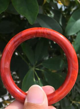 天然南红玛瑙平安镯女款56MM