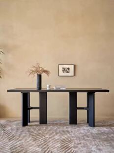 北欧实木餐桌椅组合现代简约家用小户型长方形饭桌餐厅家具写字桌