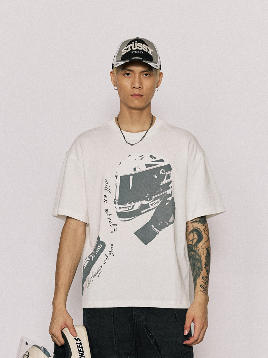 意志驱动短袖汽车文化青年T恤