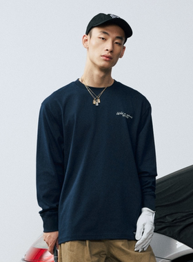 【高级感】WOW优雅运动指套长袖T恤简约清爽打底衫潮牌骑行跑步男