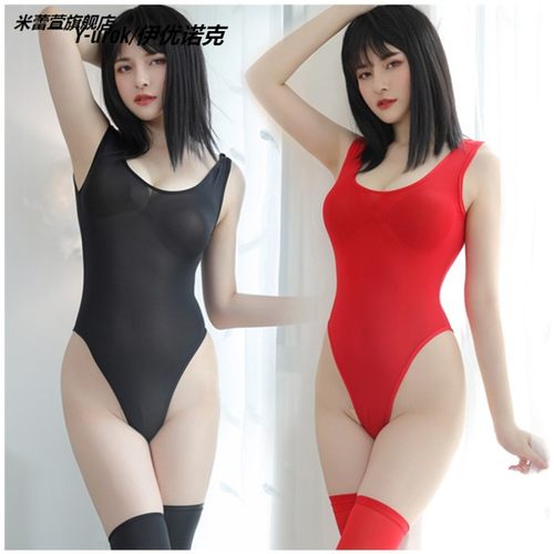 *高光油亮女士紧身衣顺滑高弹死库水高叉连体衣勒阴塑身性感泳衣