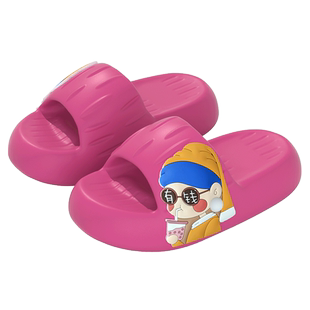 可爱哈士奇2024新款拖鞋女夏季浴室防滑室内家居露趾外穿凉拖网红