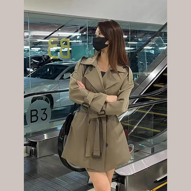 小个子短款风衣女2025春秋新款休闲韩系大衣chic英伦风爆款短外套