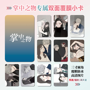 掌中之物漫画周边同款明信片双面镭射满天星小卡片水晶卡贴纸挂件