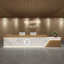 简约公司前台接待台美容院吧台收银台培训机构酒店大堂迎宾台定制
