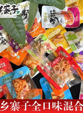 宁夏清真食品回乡寨子拉丝素肉豆干烤面筋泡椒花生山椒脆笋全口味