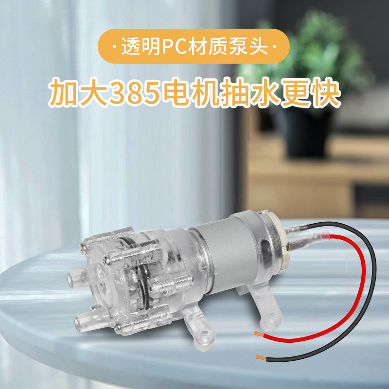 透明食品级抽水泵12v通用抽水电机茶炉茶吧机吸水马达电动直流泵