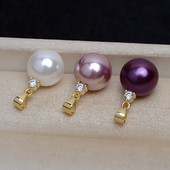 s925纯银王妃款 贝壳珍珠项链吊坠颈饰品韩女单颗百搭金色银色简约