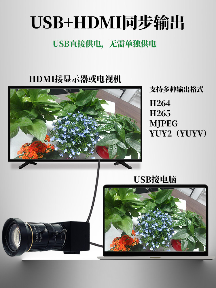 10배 광학 줌이 가능한 4K 고화질 HDMI 카메라 USB+HDMI 듀얼 인터페이스 UVC 드라이버가 필요 없는 라이브 비디오 녹화