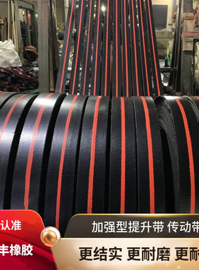 强力丝提升机皮带黑色平胶带耐磨橡胶抛丸机帆布平皮带传动输送带