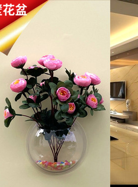 亚克力花盆仿真花篮客厅装饰