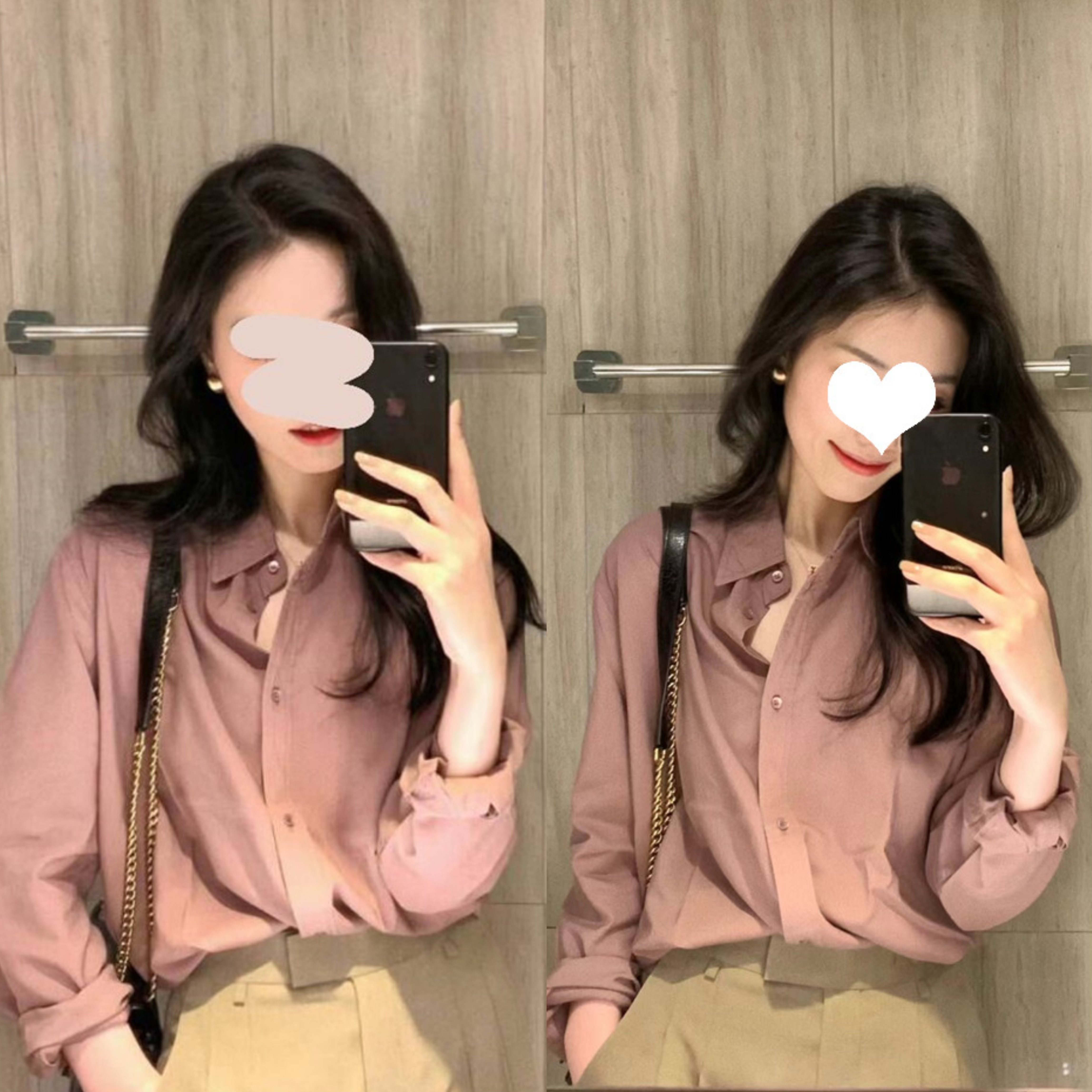 显白优雅氛围感「豆沙粉」柔软天丝棉长袖衬衫女通勤职场气质衬衣