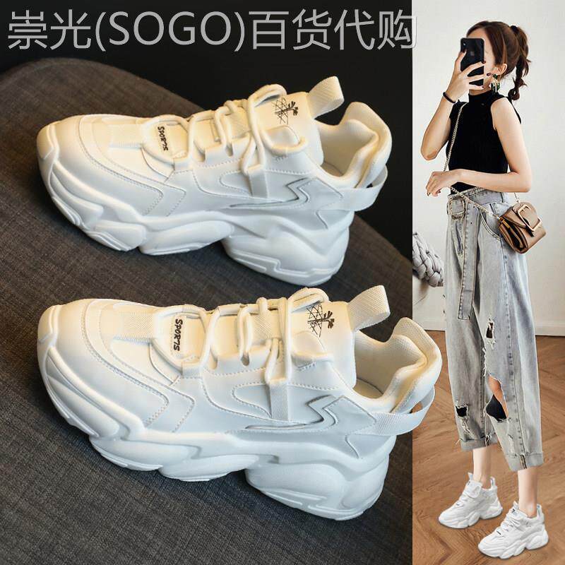 老爹鞋2026年春季新款超火的厚底白色运动增高爆款今年流行女鞋子