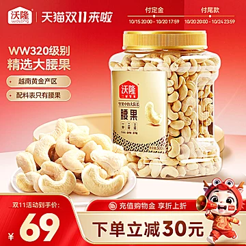 沃隆！原味腰果仁500g×1罐