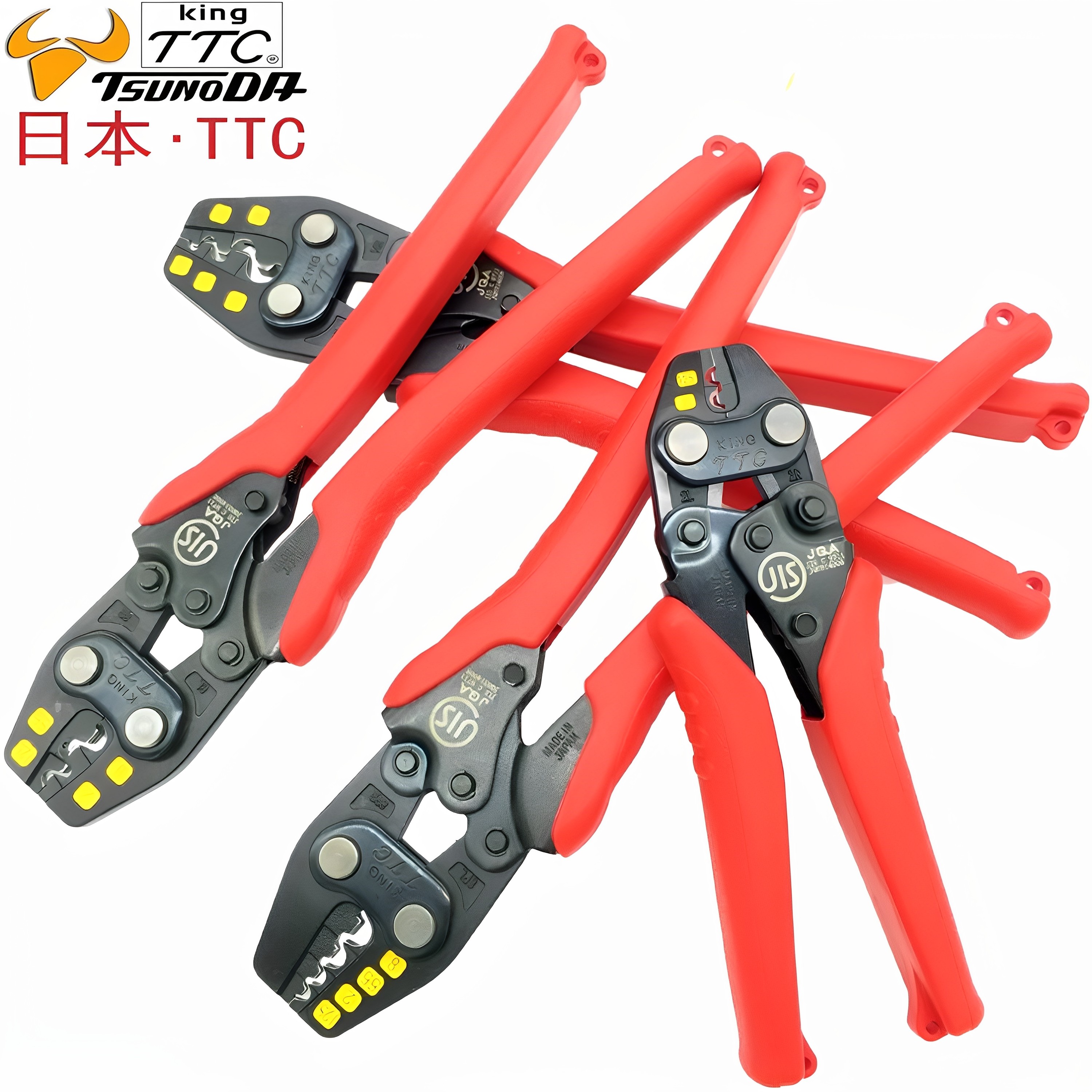 日本TTC压线钳原装日本进口裸端子压接钳TP-8电线奶嘴压线工具