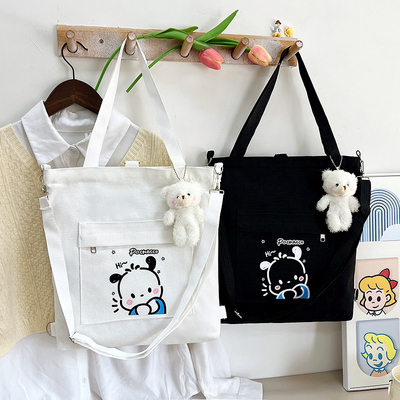 新款帆布包包女学生韩版斜挎包大容量ins百搭单肩双肩手提通勤包