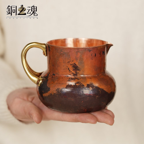 紫铜公道杯手工纯铜功夫茶具