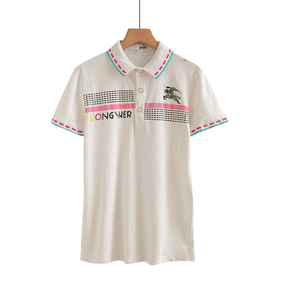 翻领纯棉短袖T恤女运动POLO衫带领T恤夏季女士短款有领半袖潮