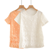 设计感镂空衬衫 女士高级感轻奢减龄洋气宽松显瘦优雅休闲T恤上衣
