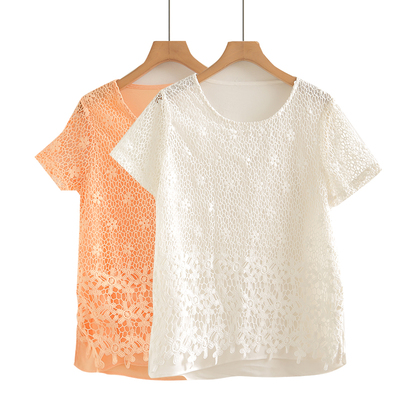 设计感镂空衬衫女士高级感轻奢减龄洋气宽松显瘦优雅休闲T恤上衣