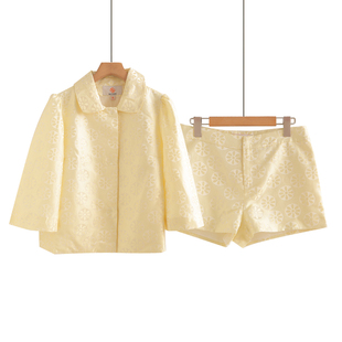 2025小香风套装设计感小众法式高级感西装领小个子两件套套装短裤