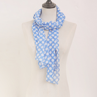 丝巾女夏季新款波点薄款纱巾旅游防晒沙滩巾时尚春秋百搭围巾