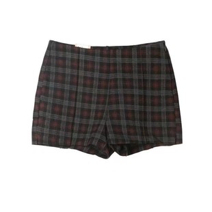 短裤 子阔腿裤 女士2025秋冬季 高腰洋气休闲裤 秋冬外穿 新款 格子裤