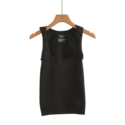 收腹束腰保暖背心女修身U型托胸内衣春秋美体护胃无袖束身衣上衣