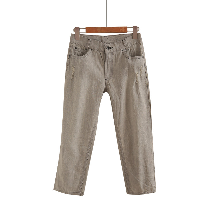 直筒牛仔裤女春秋7分新款烟管裤小个子裤子显瘦百搭修身八分裤子