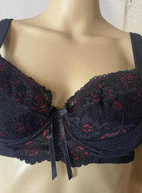 全罩杯文胸聚拢内衣胸罩女F杯G杯大胸显小胖MM大罩杯防下垂调整型