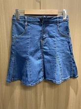 2025春秋季新款A字牛仔半身裙女高腰短款小个子荷叶边鱼尾短裙子