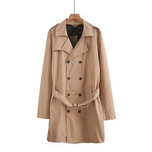 小个子气质收腰大衣 风衣外套女秋季 2026新款 韩系高级感卡其色短款