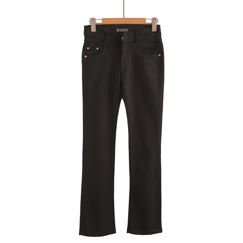 微辣版型~美式高级Vibe黑色微喇牛仔裤高腰显瘦修身长裤女