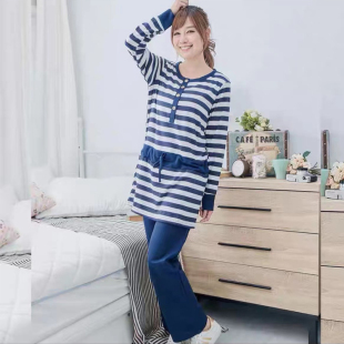 月子服套装 春秋哺乳套装 针织哺乳家居服孕妇家居服 出口日式