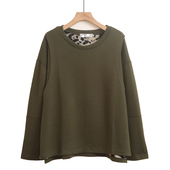 时尚 大码 宽松加厚遮肚子气质打底针织 新款 胖妹妹长袖 女装 2025春款