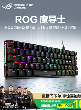 ROG魔导士2.4Ghz无线有线双模电竞游戏键盘NX轴快充笔记本台式机65配列PBT键盘 玩家国度