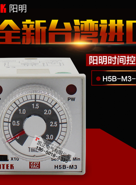 正品台湾FOTEK阳明 H5B-M3 220VAC H5B-M1 计时器 时间继电器