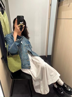 牛仔外套无领设计新品