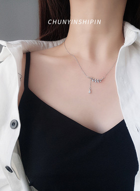 小众气质简约风流苏锁骨链饰品s