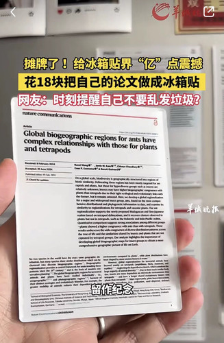 论文冰箱贴纪念定制学术期刊文章来图定做亚克力磁吸冰箱贴礼物