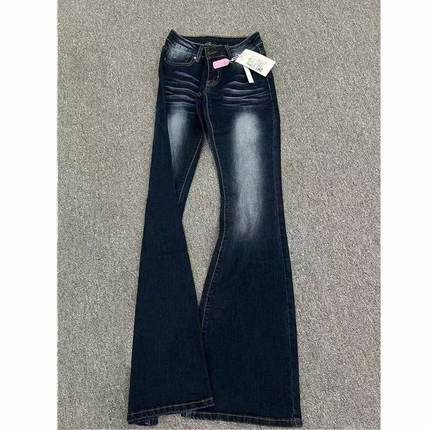 175高个子加长美式怀旧微喇牛仔裤女辣妹高腰显瘦百搭弹力喇叭裤