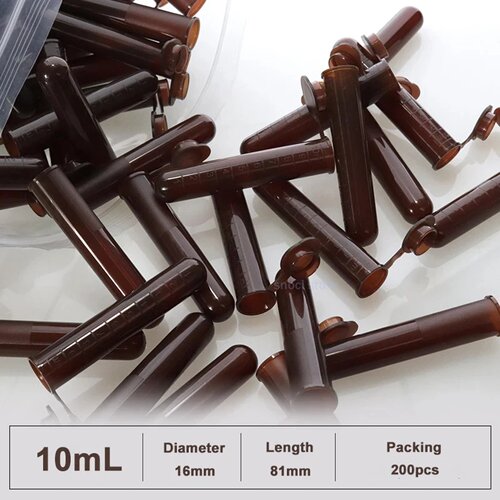 5ml  10ml 15ml Plastic Brown Centrifuge Test Tube With scal