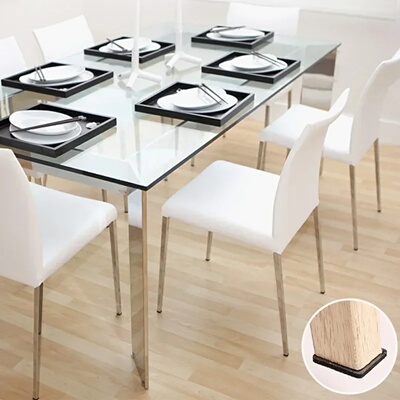 18/180Pcs Felt Chair Leg Pads Round Square Floor Protector