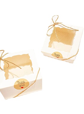 50pcs Cake Boxes,10x10x6cm White Cake Box with Window,Squar