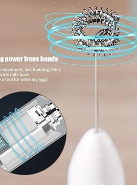 2 in 1 USB Rechargeable Electric Egg Beater Whisk Coffee Mi