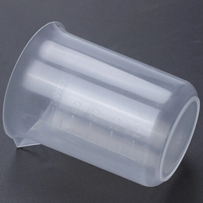 50mL Graduated Beaker Clear Plastic Measuring Cup for Lab 2