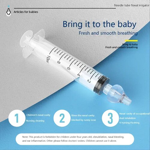 2Pcs Needle Tube Baby Nasal Aspirator Syringe Baby Nose Cle
