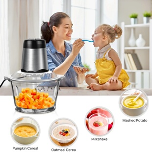 2L Electric Meat Grinder Food Chopper stainless-steel blade
